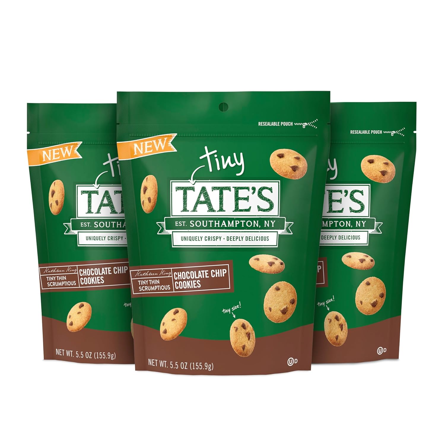 Tate'S Bake Shop Tiny Tate'S Chocolate Chip Cookies, 3-5.5 Oz Bags