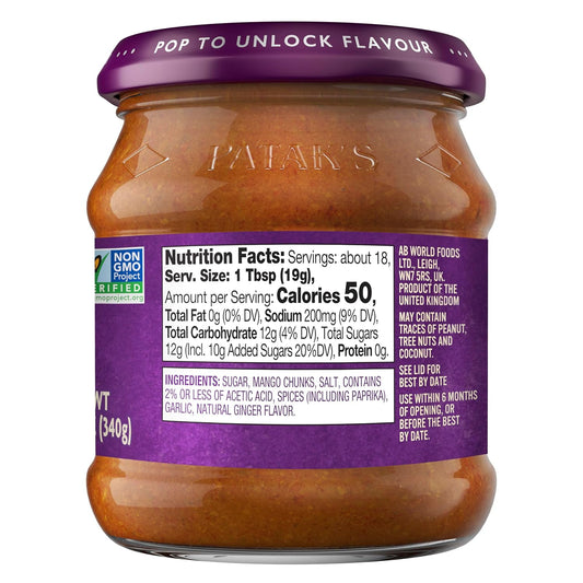 Patak'S Major Grey Chutney 12Oz 3Pk