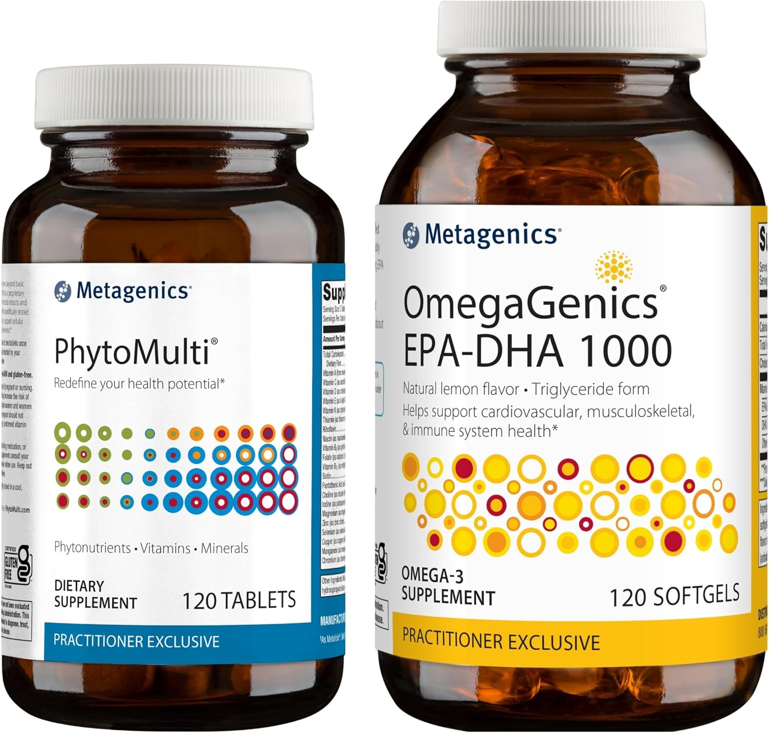 Metagenics Bundle - Omegagenics Epa-Dha 1000 & Phytomulti - 120 Softgels Of Epa-Dha 1000 For Heart, Health & Immune System Health* - 120 Tablets Of Phytomulti For Overall Health & Aging