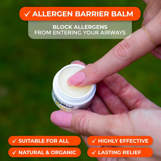 Haymax Allergen Barrier Balm Triple Tin - Pure, Aloe & Lavender - Organic, Natural & Non-Drowsy Hay Fever & Allergy Relief Balm - Traps Pollen, Dust & Allergen Particles - Apply Around The Nose & Eyes