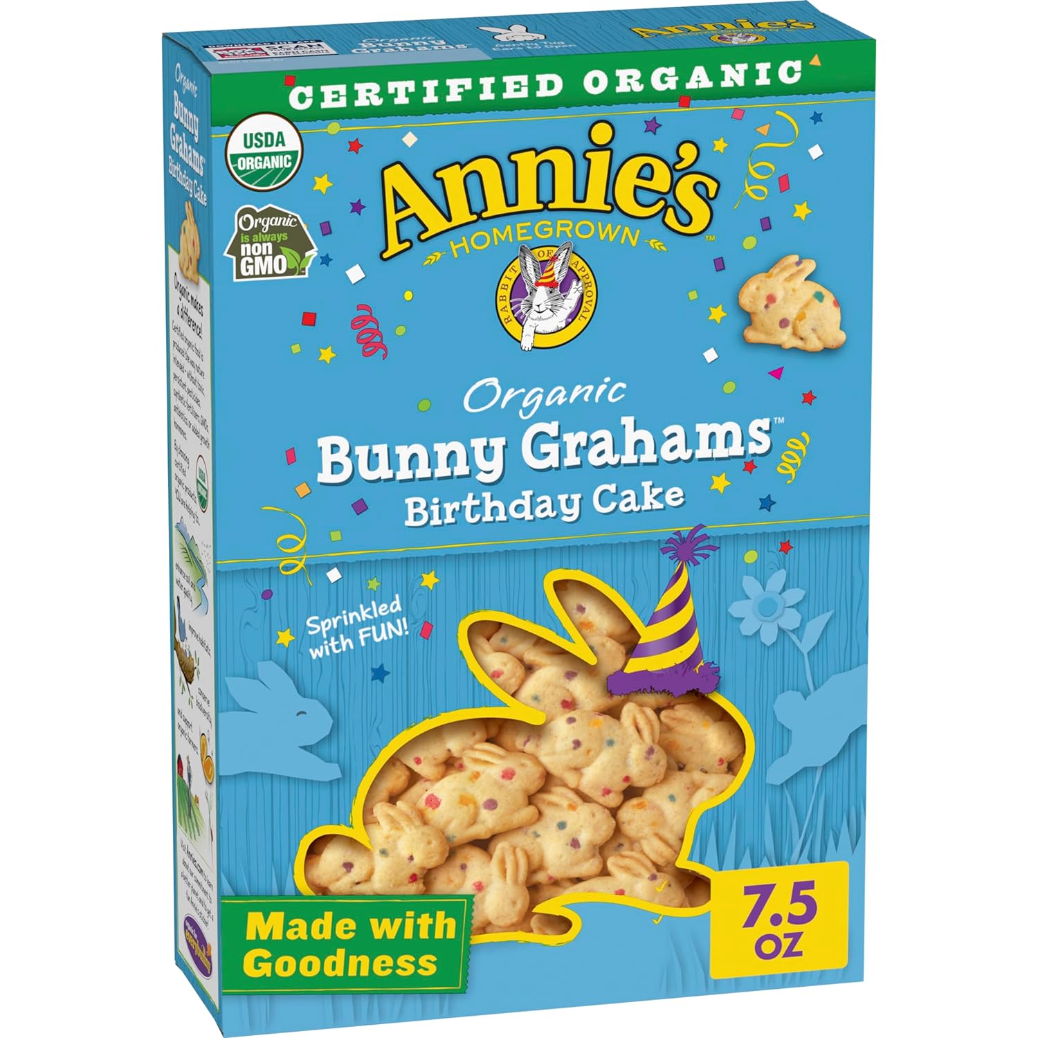 Annie'S Organic Birthday Cake Bunny Graham Snacks, 7.5 Oz