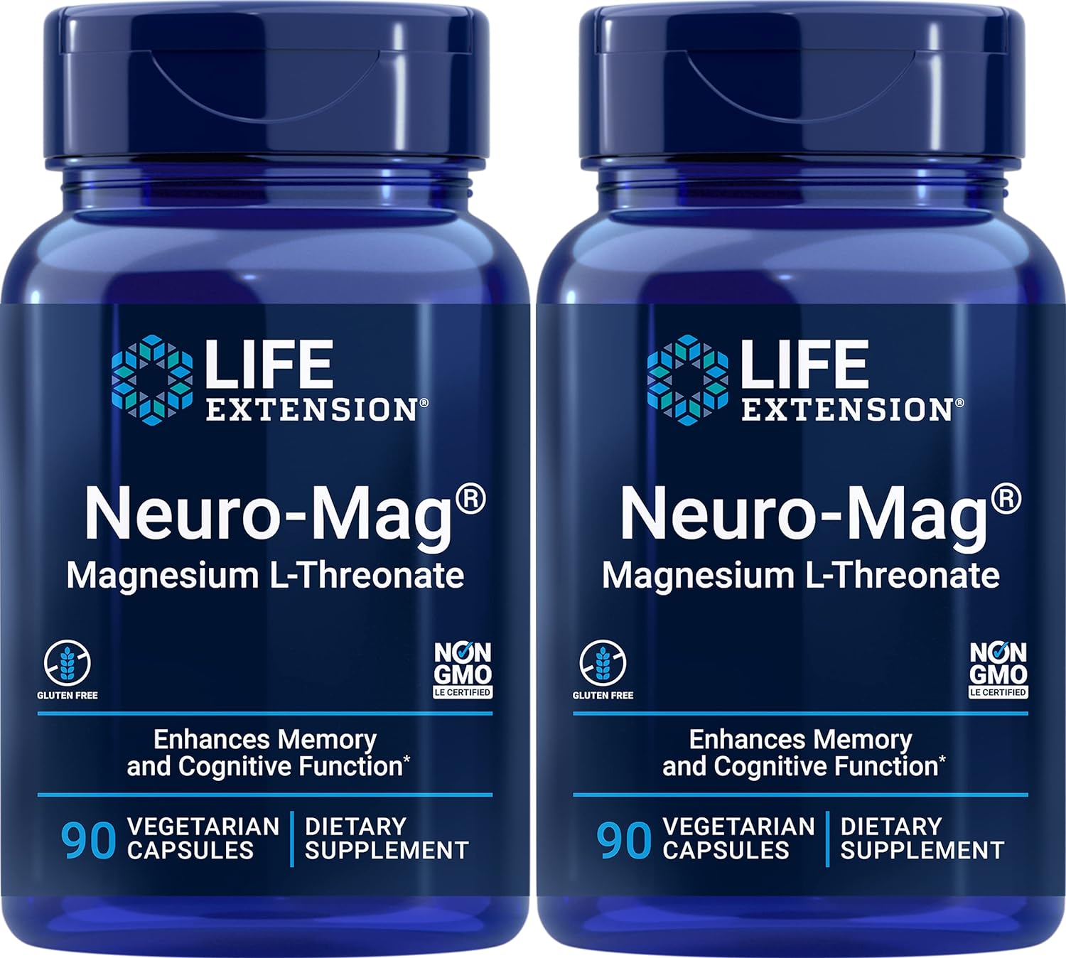 Life Extension Neuro-mag Magnesium L-threonate, 90 Count(2 Pack)