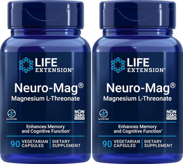 Life Extension Neuro-mag Magnesium L-threonate, 90 Count(2 Pack)