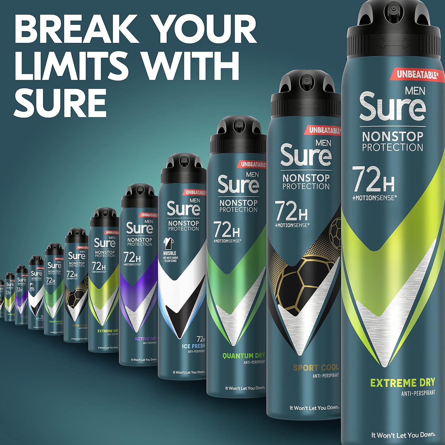 Sure NonStop Protection Extreme Dry with MotionSense technology Anti-perspirant Aerosol anti-perspirant deodorant spray for 72h sweat and odour protection : Amazon.co.uk: Beauty