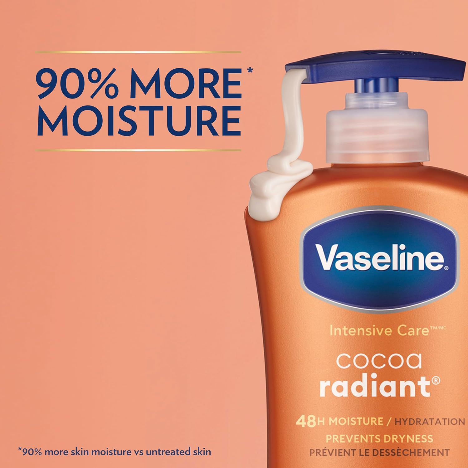 Vaseline Intensive Care Body Lotion for Dry Skin Cocoa Radiant Lotion Made with Ultra-Hydrating Lipids and Pure Cocoa Butter for a Long-Lasting, Radiant Glow 20.3 oz : Beauty & Personal Care