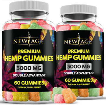 NEW AGE Naturals Advanced Hemp Big Gummies 3000mg -120ct- 100% Natural