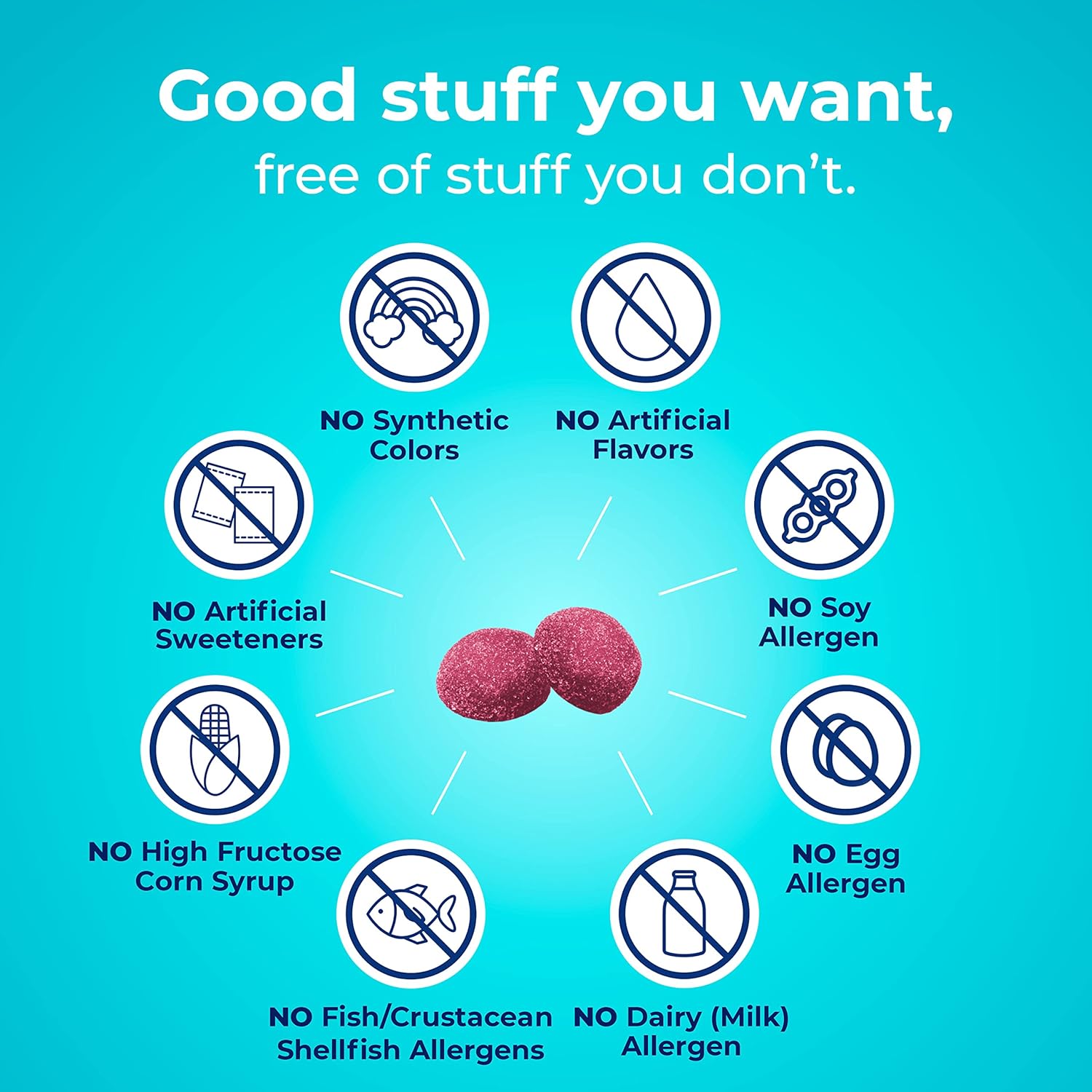 ONE A DAY Multi+ Brain Support Gummies, Multivitamin Gummies for Men & Women with Boost of Brain Support with Super 8 B Vitamin Complex, 100 Count : Health & Household