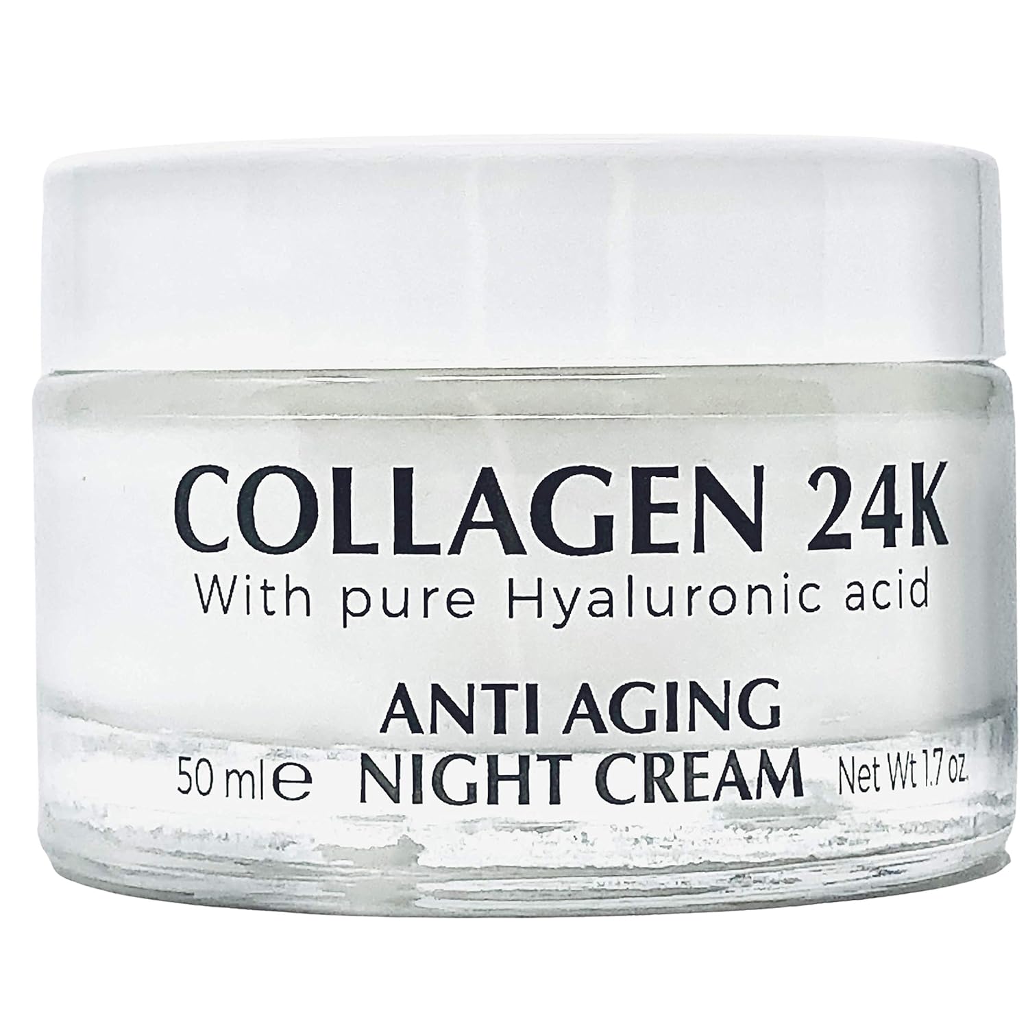 Delfanti-Milano • Collagen 24K • Anti-Aging Night Cream • Face And Neck Moisturizer With Pure Hyaluronic Acid • Made In Italy