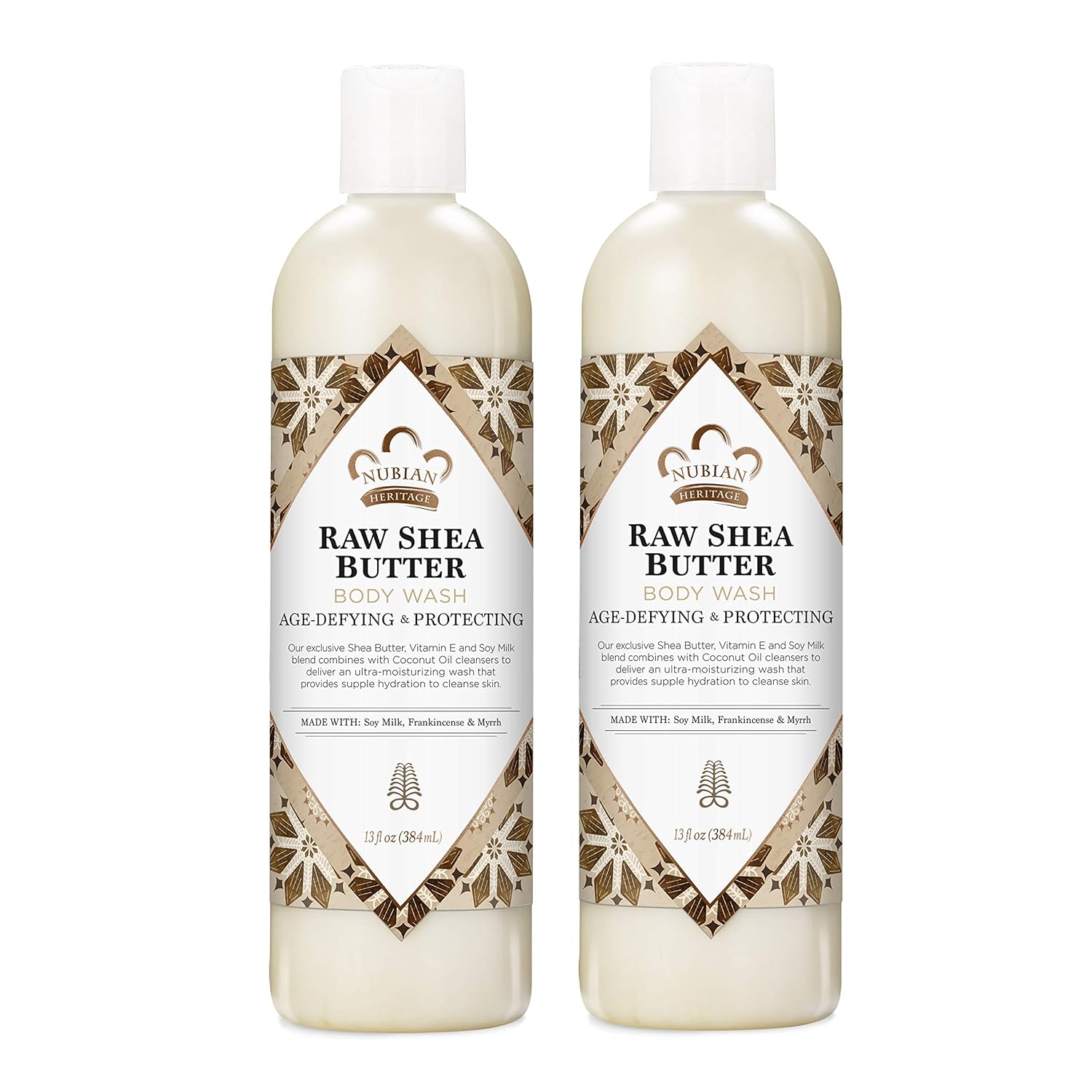 Nubian Heritage Body Wash Raw Shea Butter For Dry Skin Paraben Free Body Wash, 13 Oz