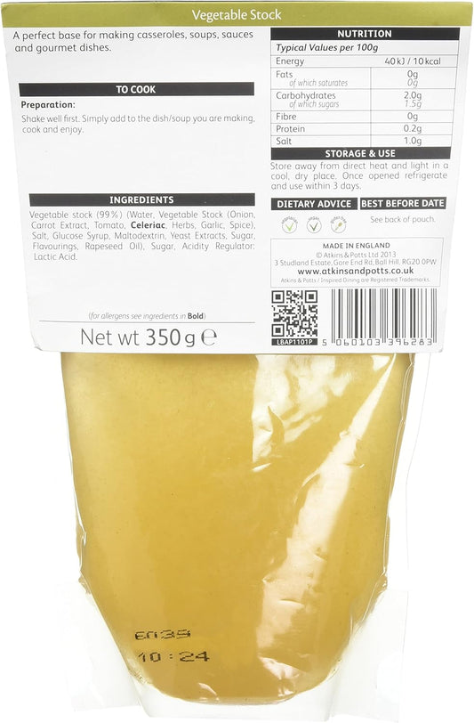 Atkins & Potts Vegetable Stock , Pack of 3