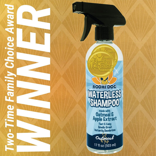 Bodhi Dog Waterless Shampoo | Natural Dry Shampoo For Dogs Or Cats | Neutralizes Pet Odor | No Rinse Required | Made With Natural Extracts | Vet Approved - Made In Usa (Oatmeal And Apple, 17 Fl Oz)