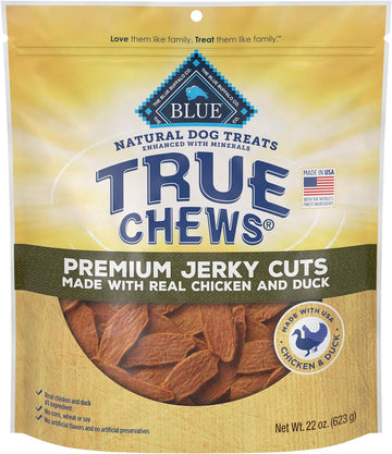 Blue Buffalo True Chews Premium Jerky Cuts Natural Dog Treats, Duck 22 Oz Bag