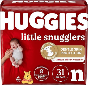 Huggies Newborn Diapers, Little Snugglers Baby Diapers, Size Newborn (up to 10 lbs), 31 Count