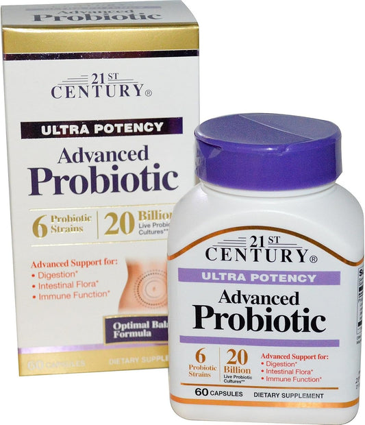 21st Century Ultra Potency Advanced Probiotic Capsules 60 ea (Pack of 3)