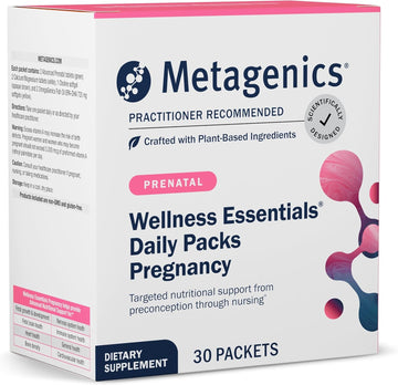 Metagenics Wellness Essentials Daily Packs Pregnancy - Prenatal, Pregnancy & Nursing Support* - With Omega-3 Fatty Acids - Folate & Antioxidants - Multivitamins For Women - 30 Packets