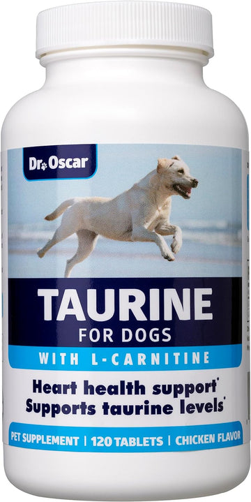 Taurine Supplement for Dogs Meets RDA of 500 mg per 25lbs Weight Unlike Most Alternatives, 120ct, Vet Endorsed for Enlarged Heart (DCM), Congestive Heart Failure (CHF) Taurine Deficiency, Heart Murmur
