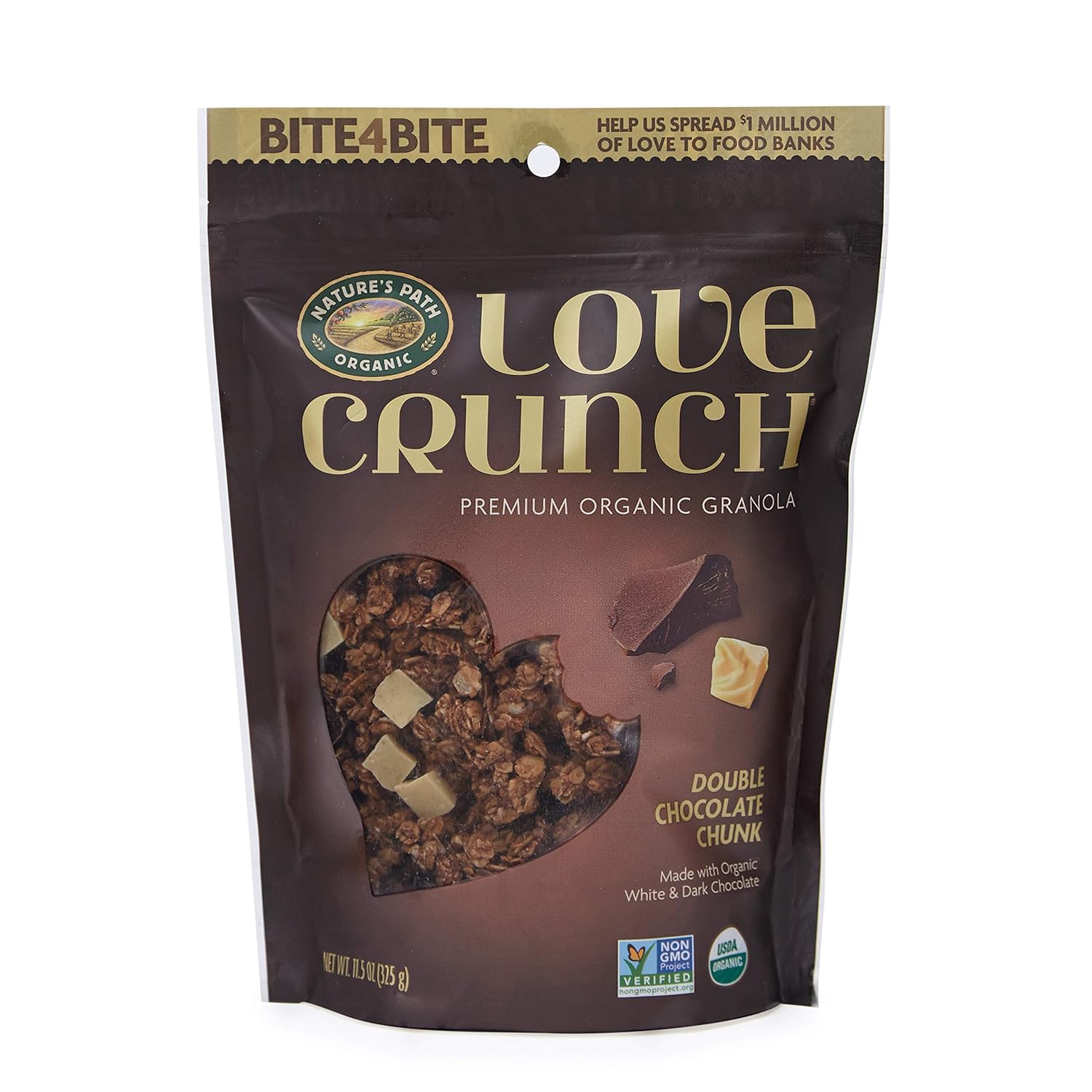 Love Crunch Organic Granola, Double Chocolate Chunk, Non GMO, by Nature's Path, 11.5 Oz (Pack of 1)