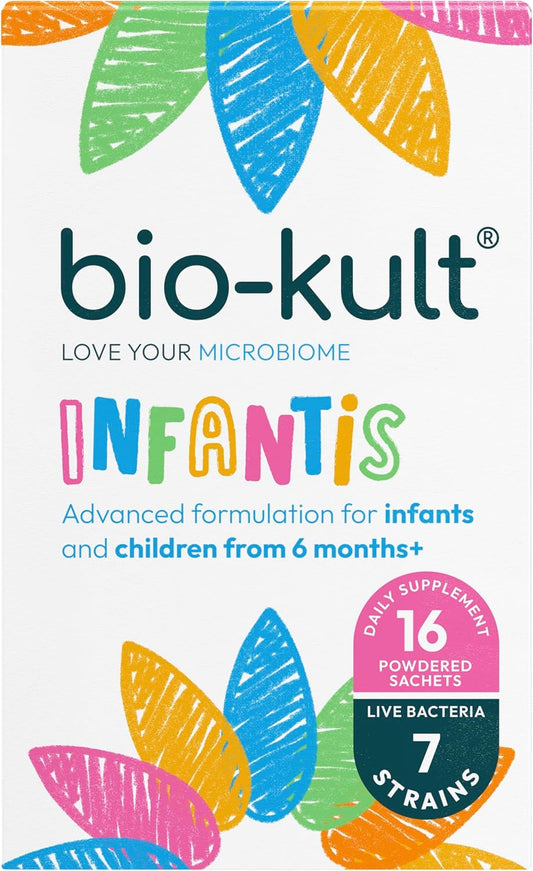 Bio-Kult Infantis 16 Sachets | Probiotic Daily Supplement with 7 Gut Friendly Live Bacteria Strains | Kids, Children & Infants 6m+ | Gluten Free & Vegetarian | Add to Food or Drink : Amazon.co.uk: Health & Personal Care