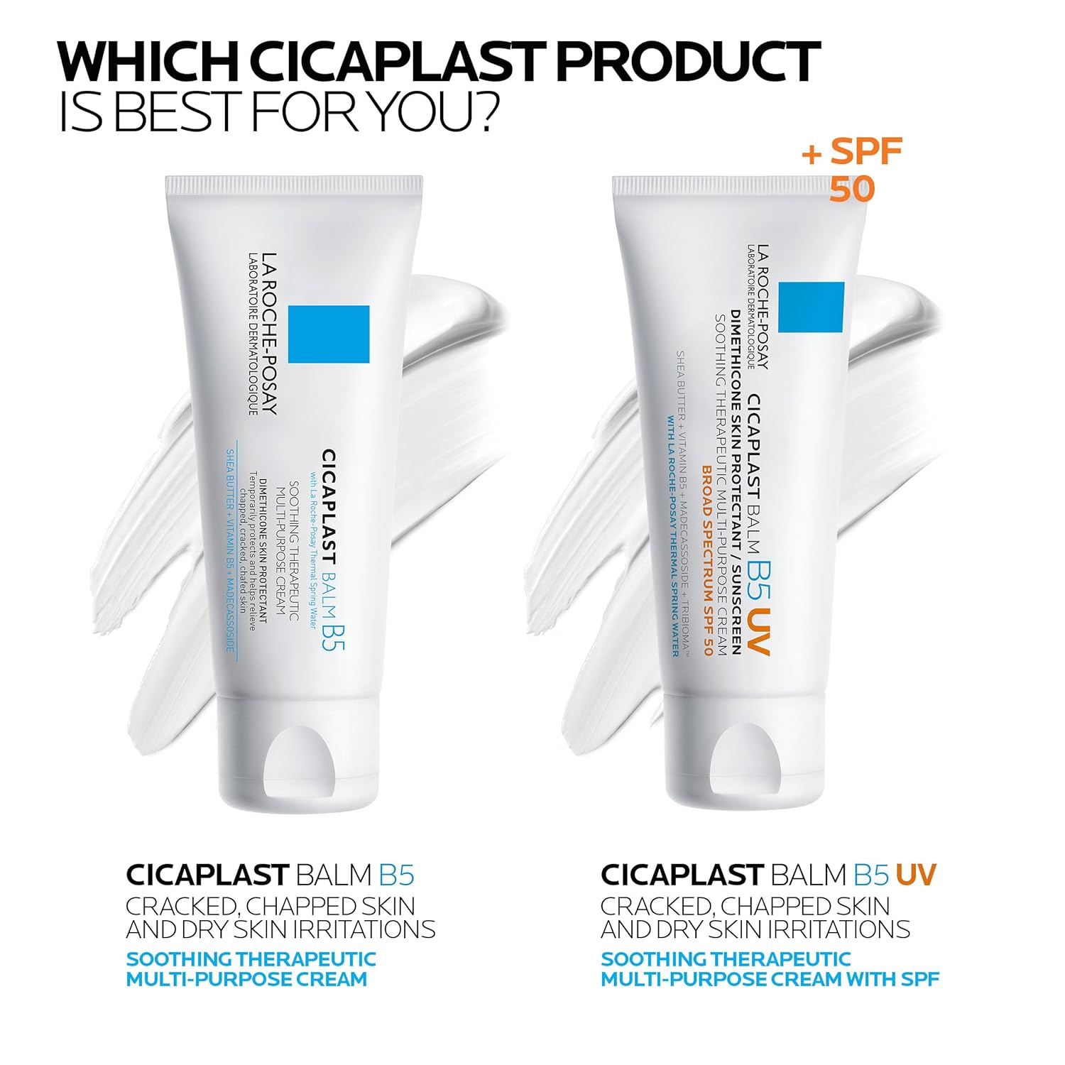 La Roche-Posay Cicaplast Balm B5, Healing Ointment and Soothing Therapeutic Multi Purpose Cream for Dry & Irritated Skin, Body and Hand Balm, Baby Safe, Fragrance Free