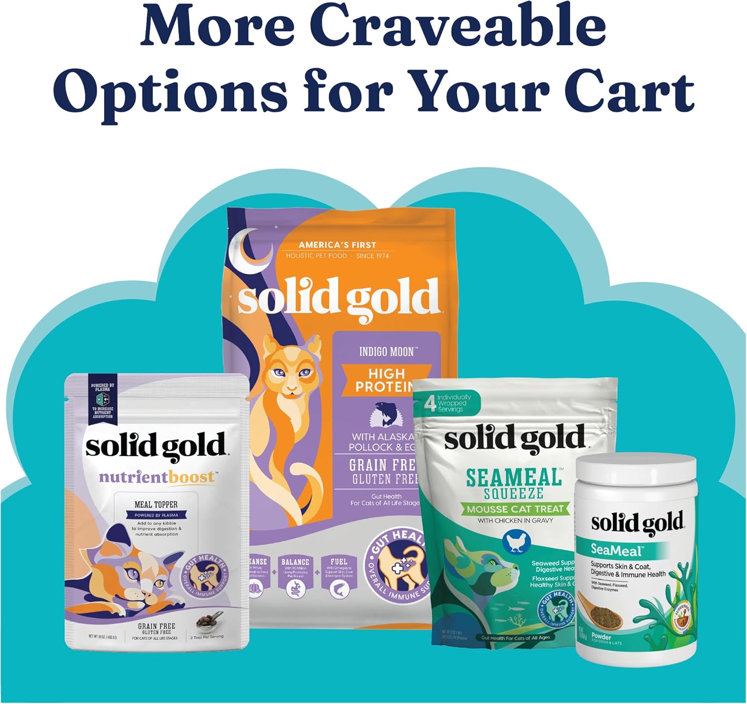 Solid Gold Wet Cat Food Pate Flavorful Feast 3 Count Sample Pack - Canned Cat Food Made w/Real Tuna & Sardine - Grain Free Cat Wet Food for Sensitive Stomach & Healthy Living : Pet Supplies