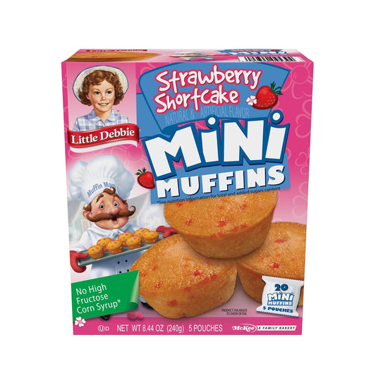 Little Debbie Strawberry Shortcake Mini Muffins, 40-1.7 Oz Pouches (8 Boxes)