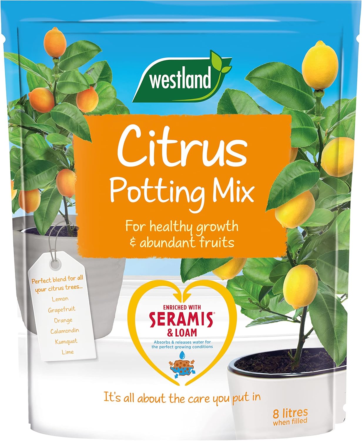 Westland Citrus Potting Compost Mix and Enriched with Seramis, 8 L?10200036