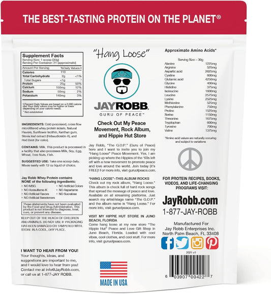 Jay Robb Whey Protein (Strawberry, 1.5 Pound)