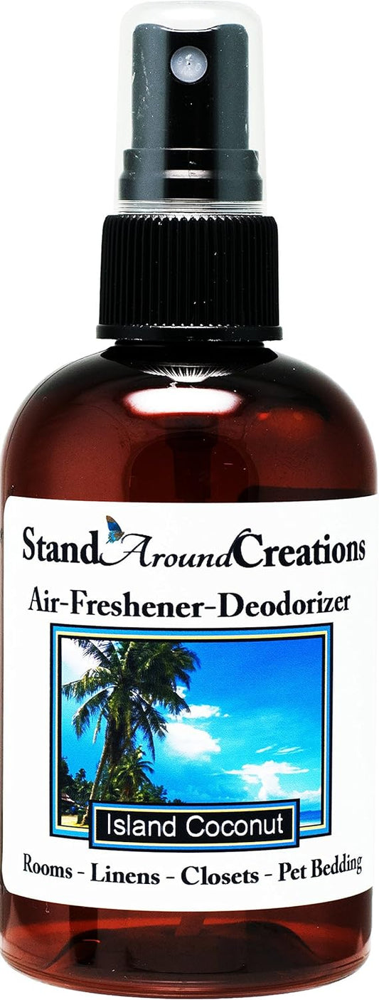 Concentrated Spray For Room/Linen/Room Deodorizer/Air Freshener - 4 fl oz - Scent - Island Coconut: The Sun infused notes of fresh Coconut w/sweet pineapple and notes of vanilla. : Health & Household