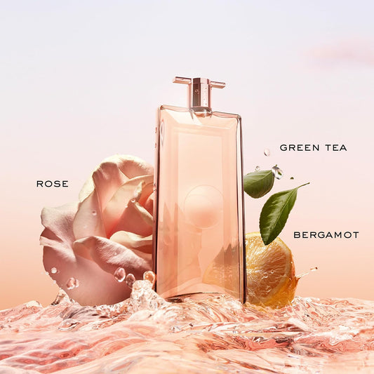 Lancôme Idôle Eau de Toilette - Fresh & Energizing Women's Perfume - Long Lasting Fragrance with Notes of Green Tea, Blooming Roses & Fresh Bergamot, 3.4 Fl Oz