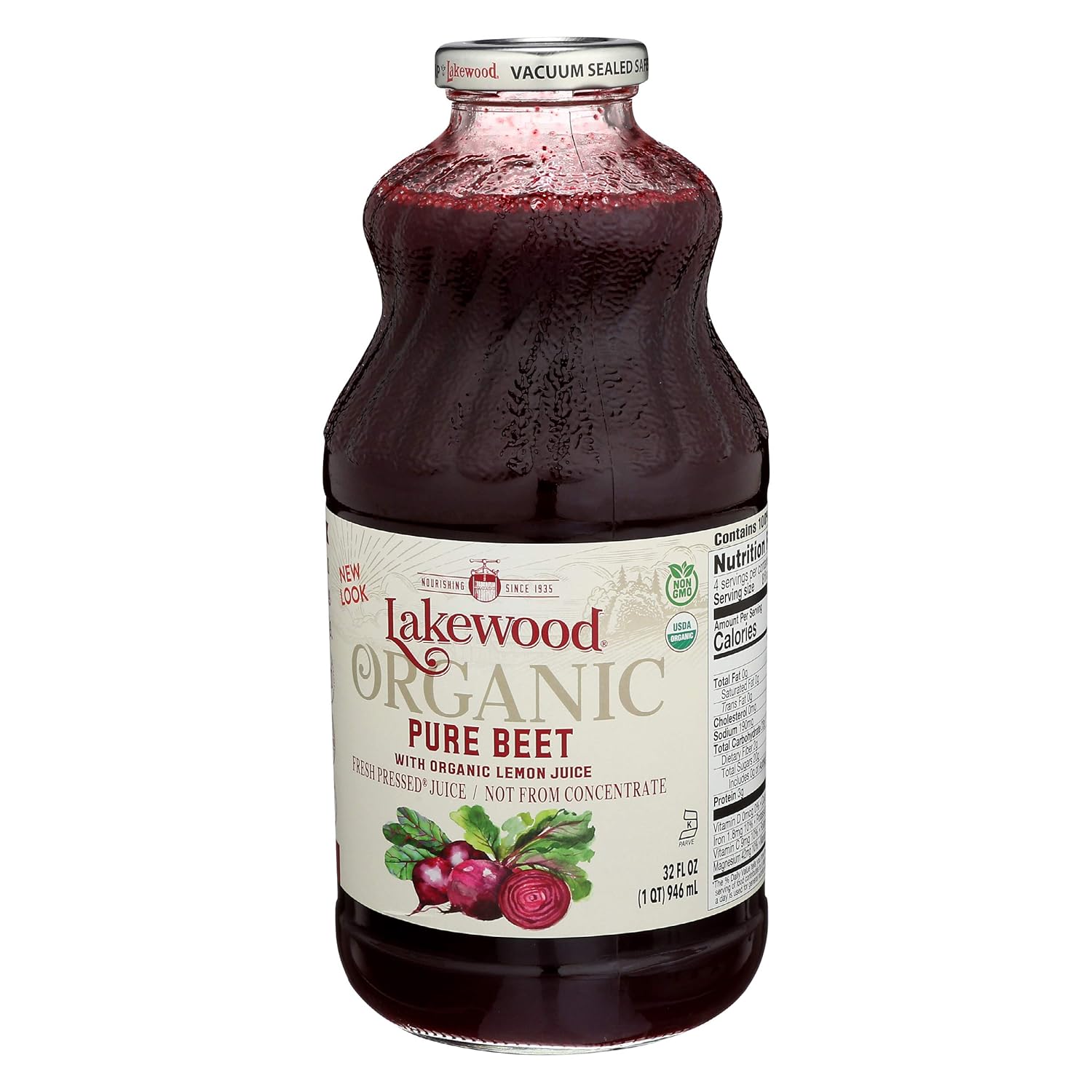 Lakewood Organic Beet Juice, 32 Fl Oz (Pack of 1) Package May Vary : Grocery & Gourmet Food