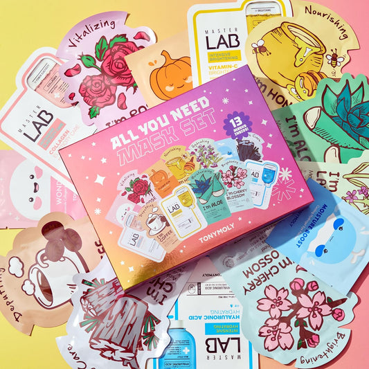 Tonymoly All You Need Mask Set, Hydrate & Refresh Skin, Sheet Masks For All Skin Types & Concerns, Variety Pack Of 13 Masks