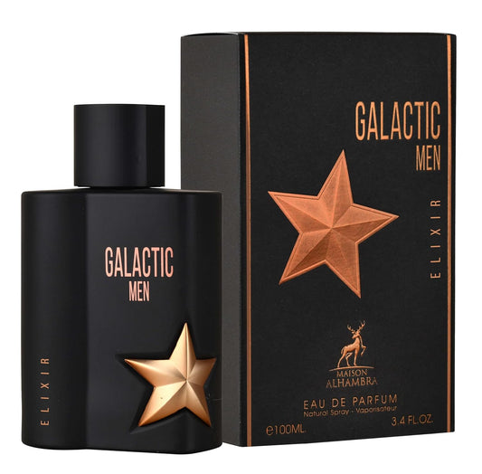 Maison Alhambra Galactic Men Intense – Citrus, Woody, Gourmand, Amber – Eau De Parfum Spray Long-Lasting Fragrance For Men, 3.4 Ounce / 100 Ml