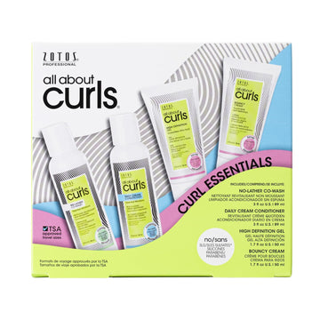 All About Curls Essential Moisture Starter Kit | 4-Piece Set | Cleanse, Condition, Moisturize, Define | All Curly Hair Types