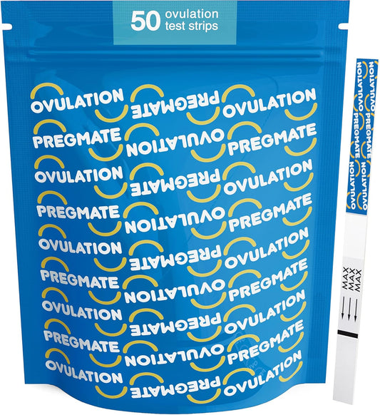 Pregmate 50 Ovulation Test Strips With Numerical Lh Result Quantitative Predictor Kit (50 Count)