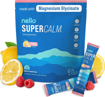 Supercalm Drink Mix - Ashwagandha Ksm 66, Magnesium Glycinate, L-Theanine, Vitamin D3 - Ashwagandha Root Extract, Magnesium & L-Theanine Supplement - Focus & Support (30 Servings)