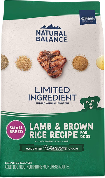 Natural Balance Limited Ingredient Small-Breed Adult Dry Dog Food With Healthy Grains, Lamb & Brown Rice Recipe, 4 Pound (Pack Of 1)