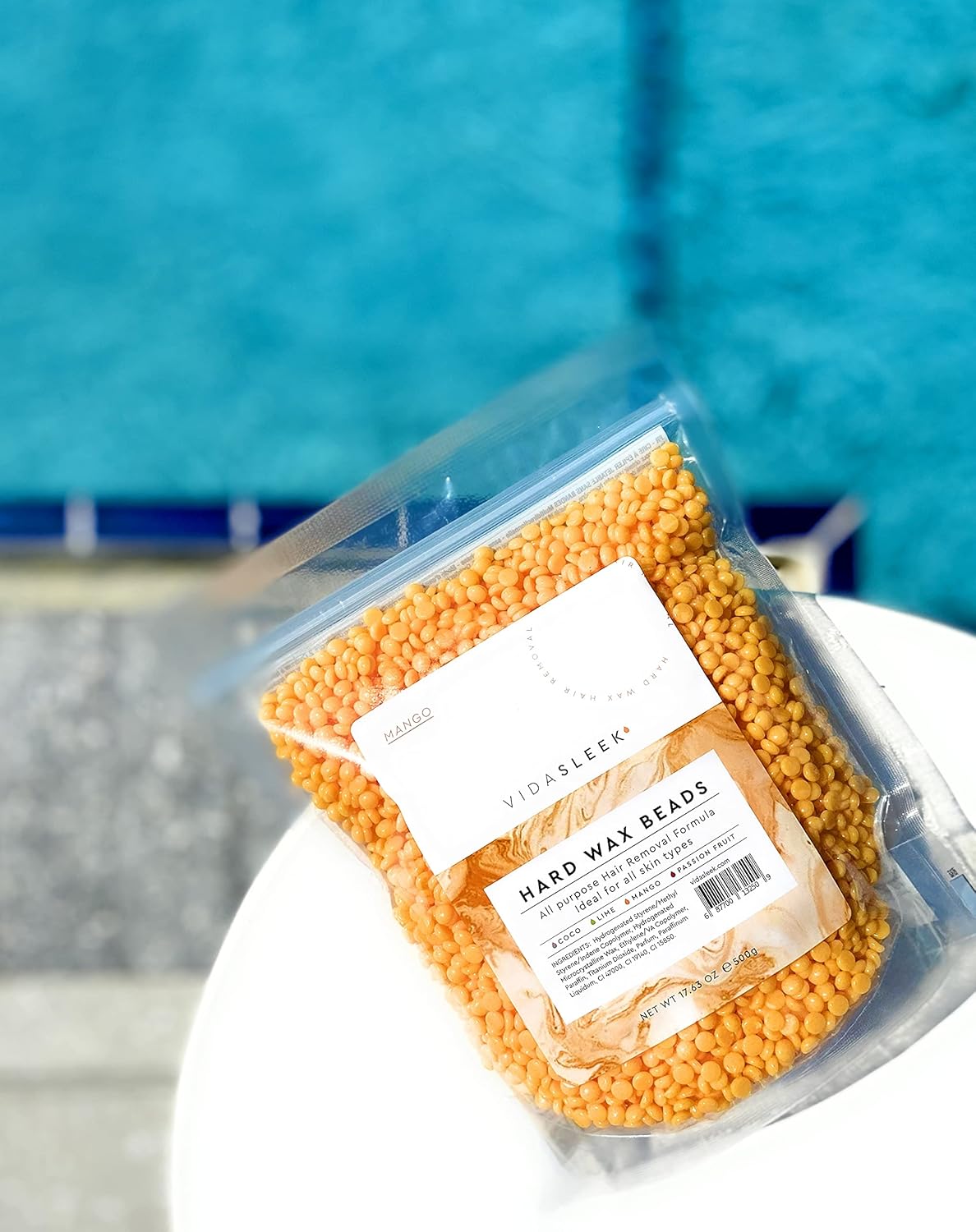 Vidasleek Hard Wax Beads - All Purpose Hair Removal Wax - No Strips Needed - Mango Scent - 17.63 Oz : Beauty & Personal Care