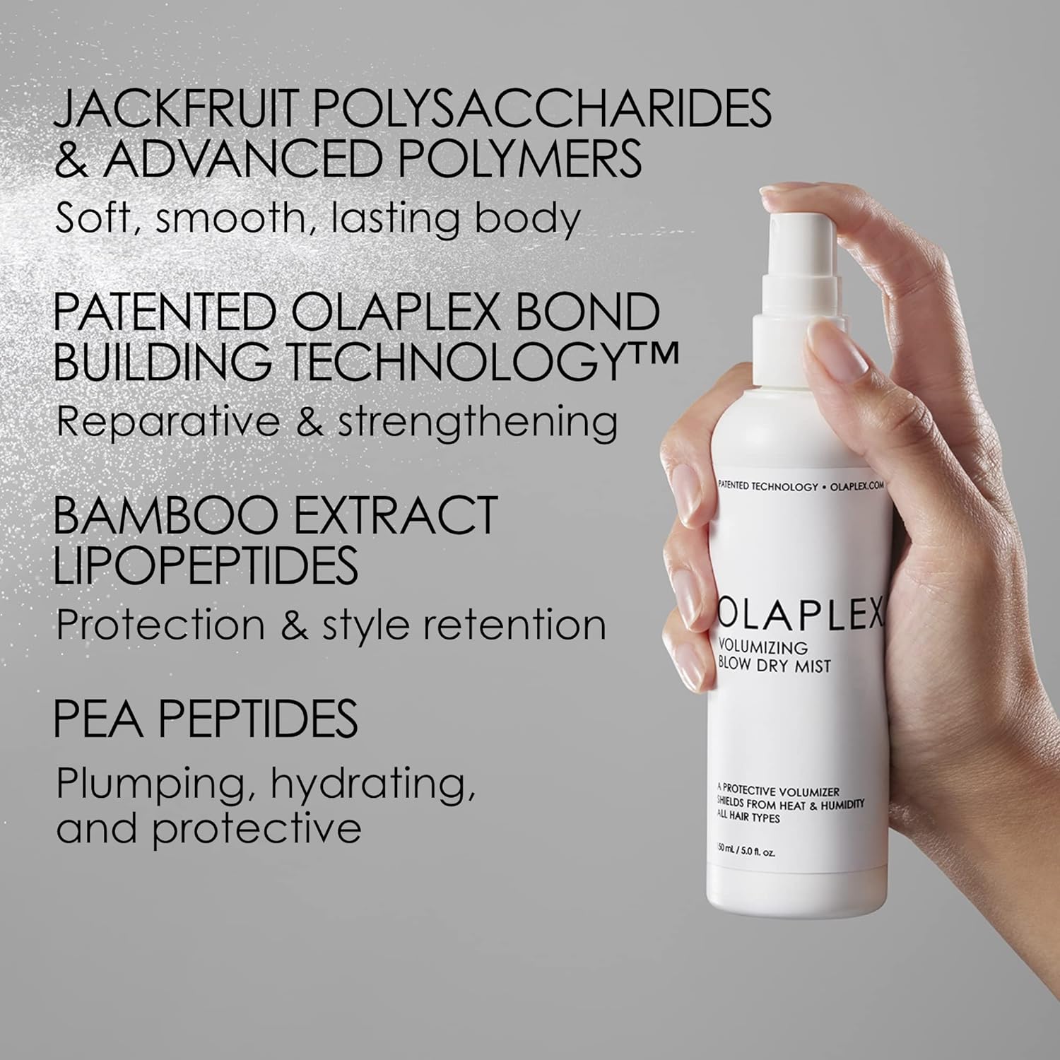 Olaplex Volumizing Blow Dry Mist, Hair Heat Protection, Repairs & Protects Hair for Healthier-Looking Blowouts, Speeds Up Blow Dry Time, Creates Touchably Soft, Shiny Hair, For All Hair Types, 5 fl oz : Beauty & Personal Care