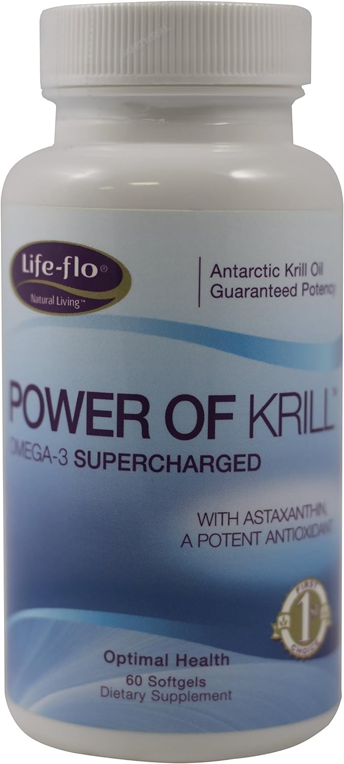 LIFE-FLO Power of Krill | Antarctic Krill Oil w/Omega-3s & Astaxanthin