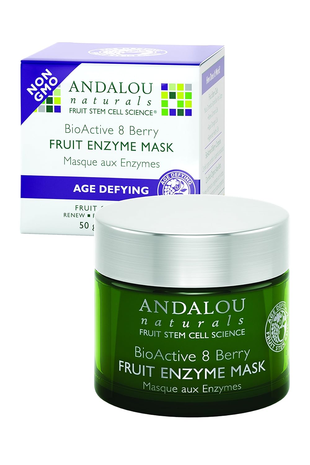 Andalou Naturals Bioactive 8 Berry Fruit Enzyme Mask, 1.7 Ounce : Facial Masks : Beauty & Personal Care