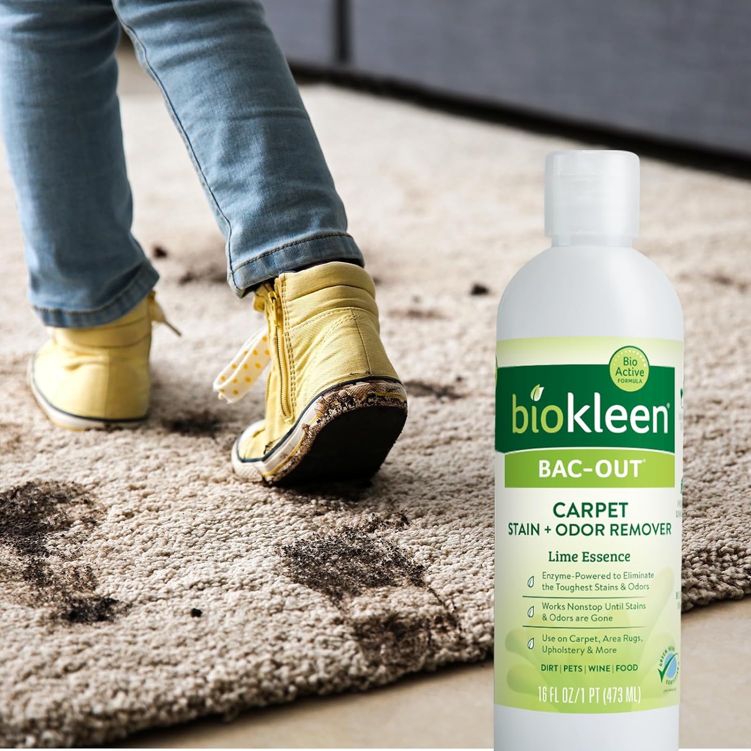 Biokleen Bac-Out Stain Remover for Clothes - 2 Pack - Enzymatic, for Laundry, Diapers, Wine, Carpets, & More, Eco-Friendly, Plant-Based, 32 Ounces : Health & Household