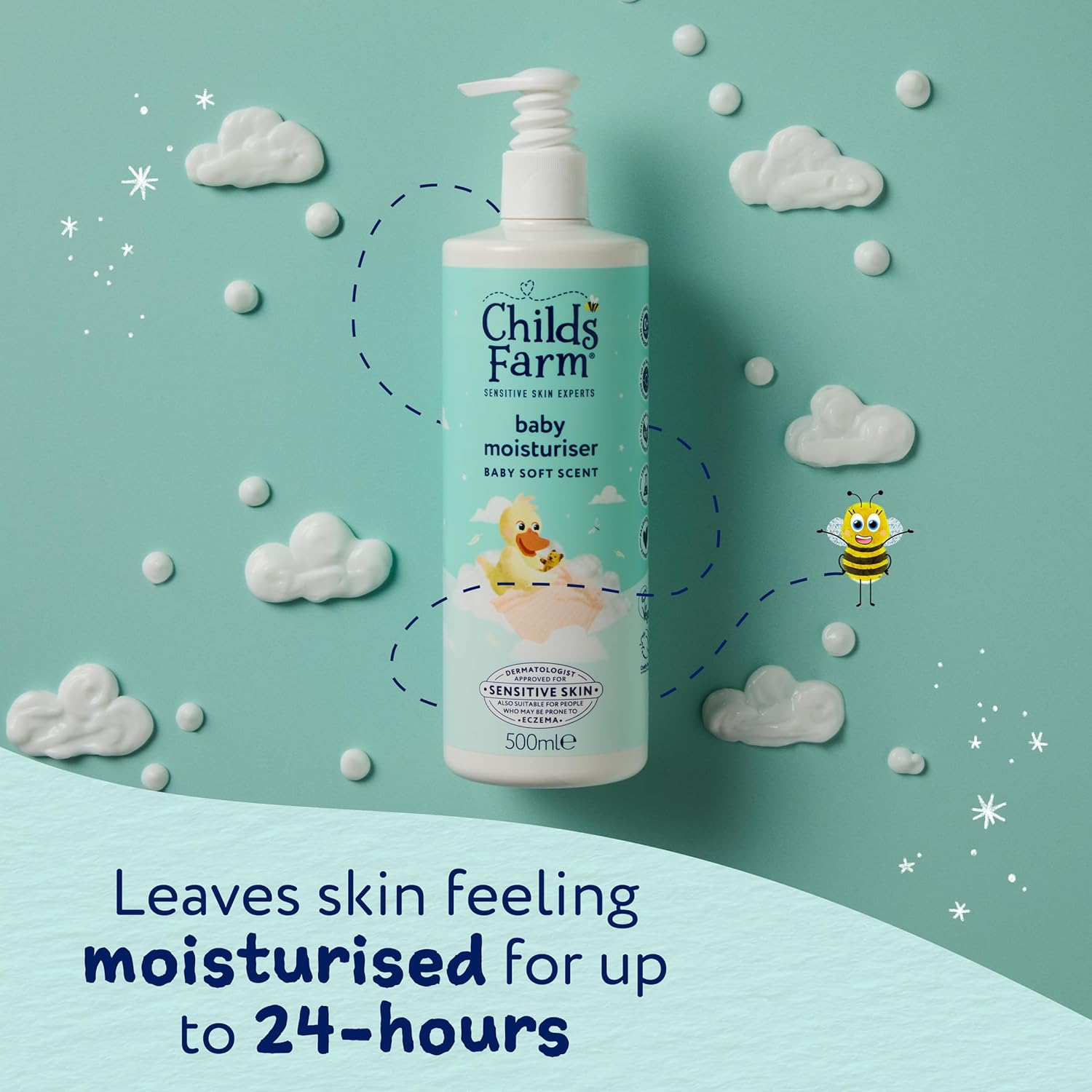 Childs Farm Baby Moisturiser, Baby Soft Scent | Moisturising & Hydrating | Suitable for Newborns with Dry, Sensitive Skin, 500ml : Amazon.co.uk: Baby Products