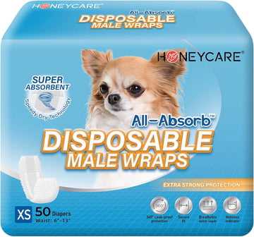 All-Absorb A27 Male Dog Wrap, 50 Count, Extra Small