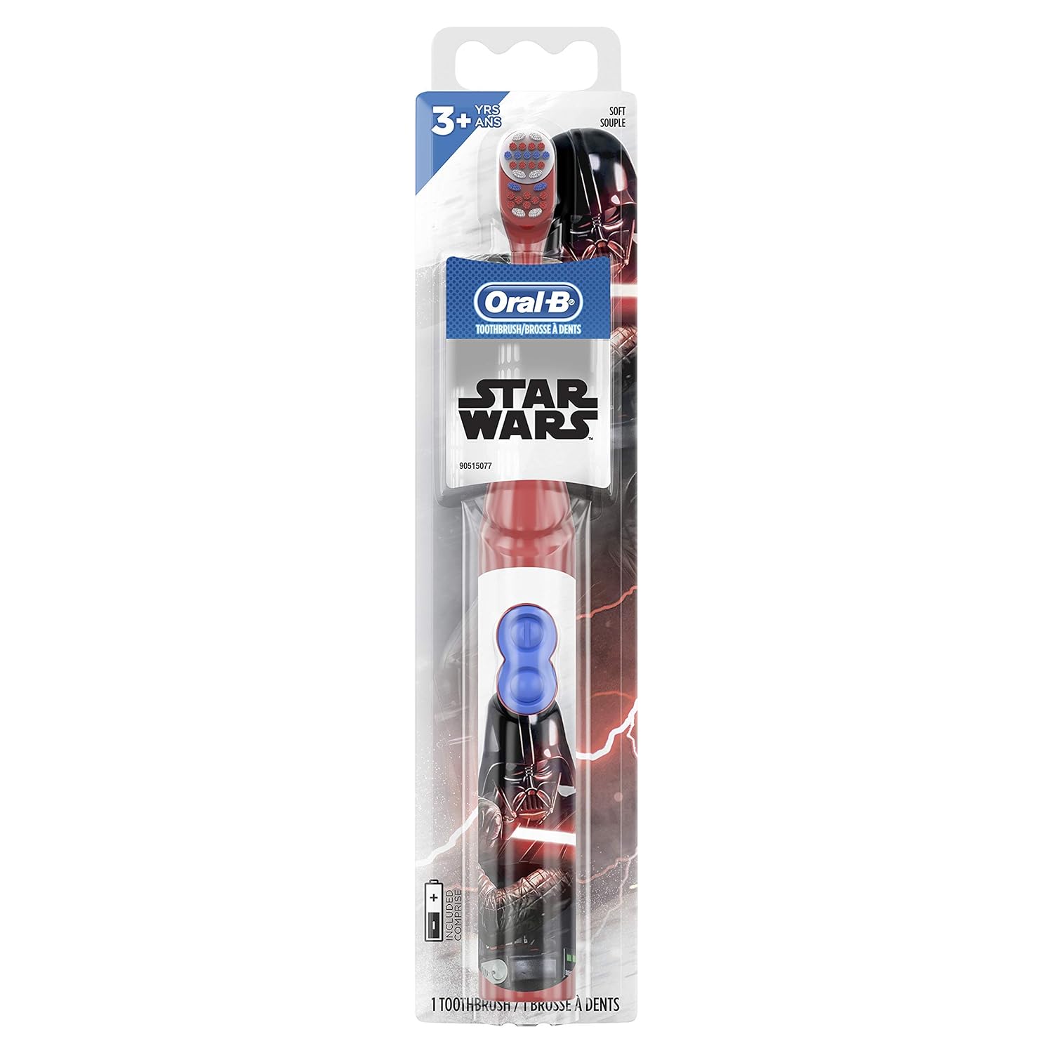 Oral-B Kids Battery Power Electric Toothbrush Featuring Disney'S Star Wars For Children And Toddlers Age 3+, Soft (Characters May Vary), Multi