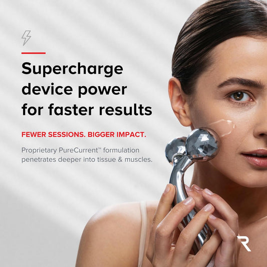 Age-Defying Microcurrent Conductive Gel With Hyaluronic Acid & Niacinamide (Vitamine B3), 8.45 Fl Oz - Long-Lasting, Non-Greasy, Hypoallergenic - 2 Bottles + Applicator, 8.45 Fl Oz / 250Ml