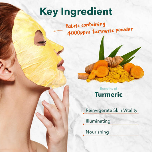 Purederm Deep Purifying Yellow O2 Bubble Mask Turmeric (5 Pack) – Bubble Face Sheet Mask For Purifying & Vitalizing