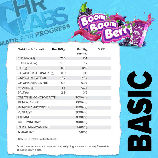 Hr Labs Basic, Things We Do Daily Creatine And Electrolytes Pre/Intra Workout, Beta Alanine & Betain Hydrous Hydration Formula, 510G & 30 Servings, Vegan (Peach Ice Tea)