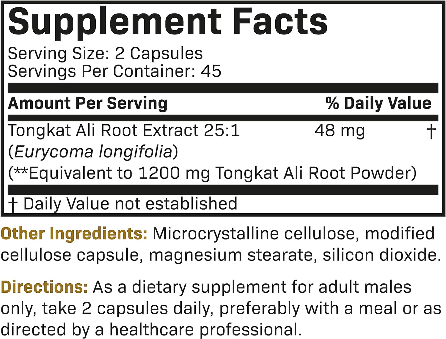 Futurebiotics Longjack Tongkat Ali Extra Strength Energy & Stamina Support - Non-Gmo, 90 Vegetarian Capsules : Health & Household