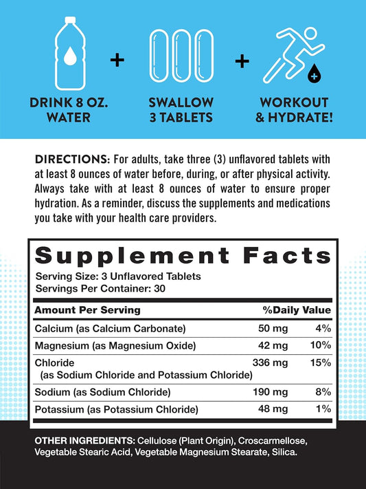 Nature'S Truth Electrolyte Tablets | No Sugar | 90 Count | Vegan, Non-Gmo & Gluten Free Hydration Supplement | With Minerals