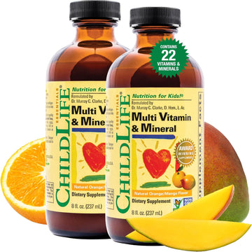 Childlife Essentials Multi Vitamin And Mineral For Infants, Babys, Kids, Toddlers, Children, And Teens, 8-Ounce Pack Of 2